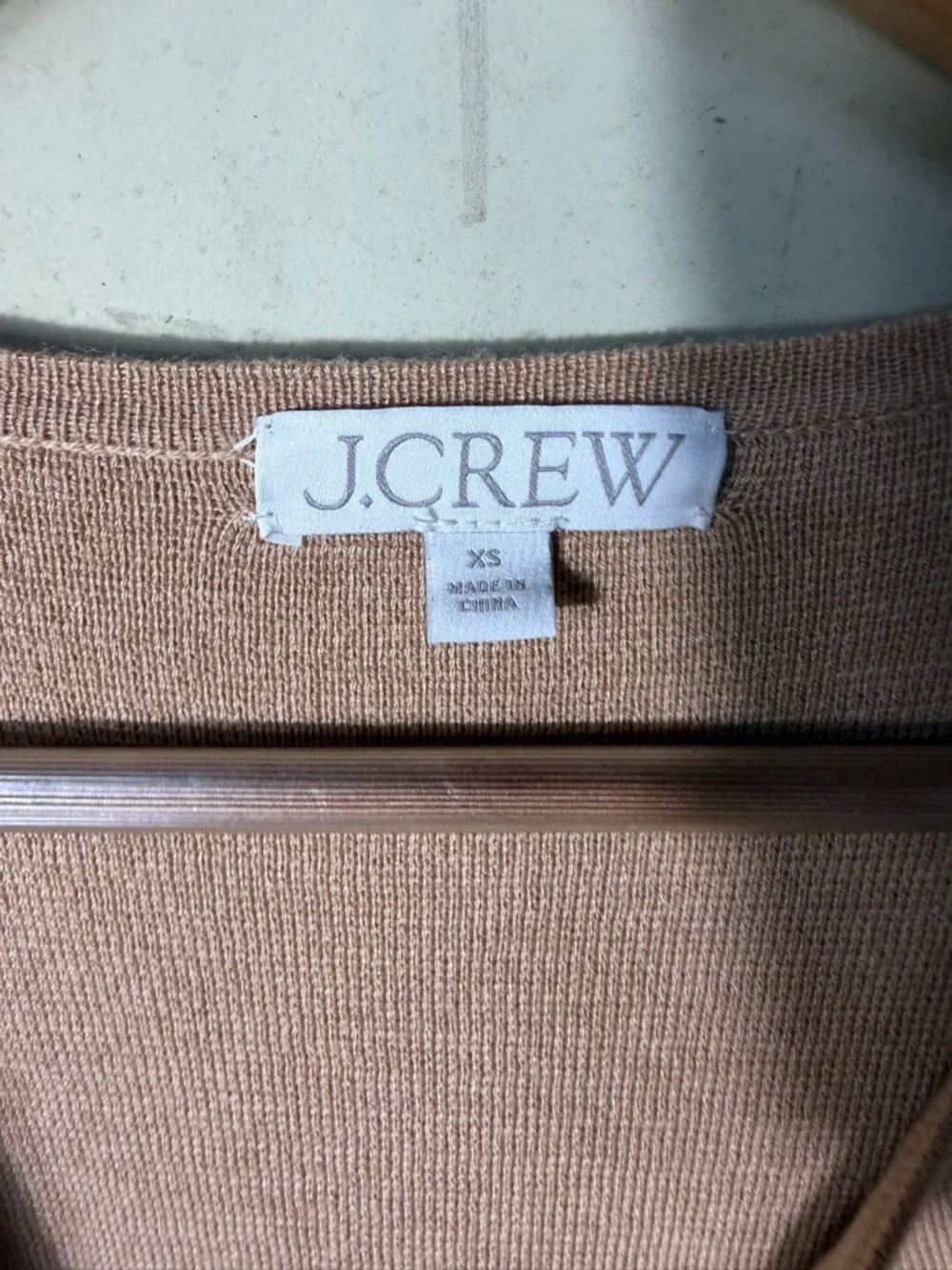 J. Crew Shawl Collar Sweater Blazer Tan Size XS Minimalist